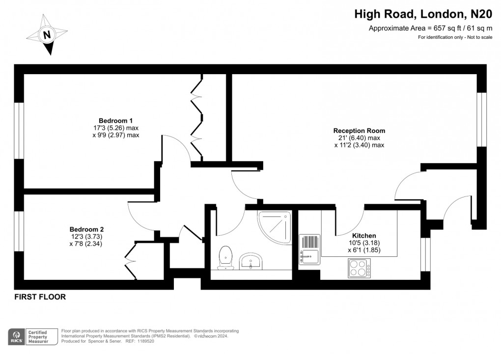 Floorplan for Whetstone, London