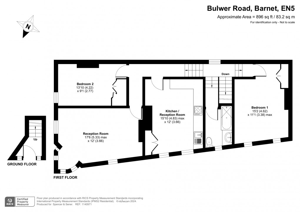 Floorplan for Bulwer Road, Barnet