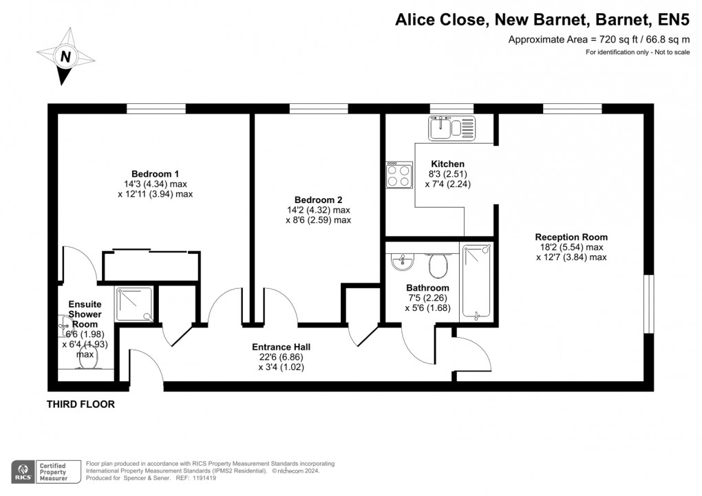 Floorplan for New Barnet, Barnet