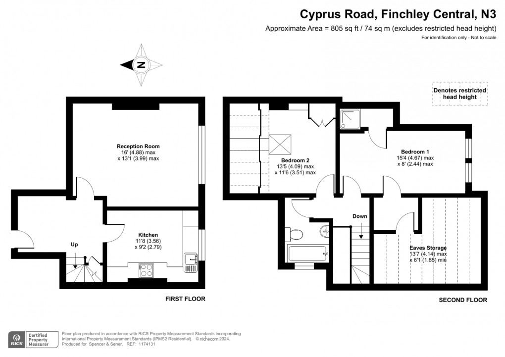 Floorplan for Finchley Central, London